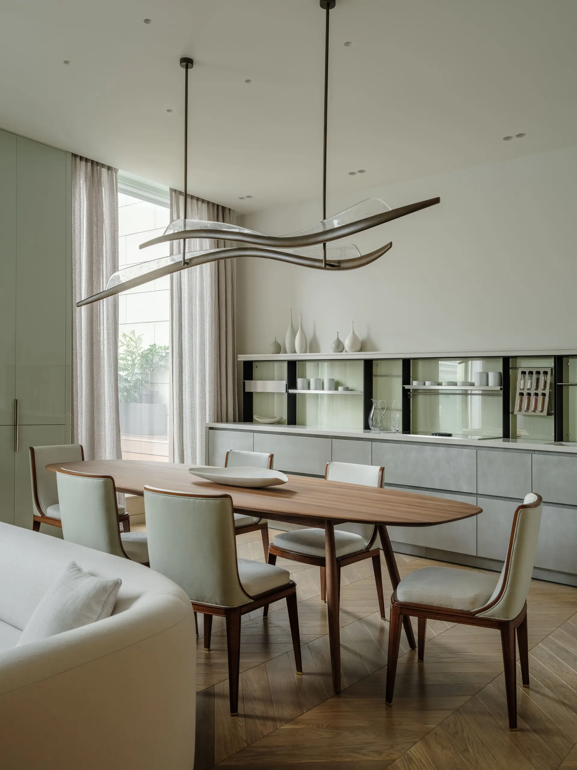 Dining area connected to a cohesive whole-home interior