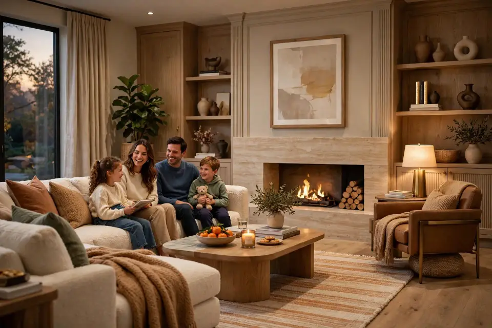 Living Room Design by Woodex Interior, Lahore