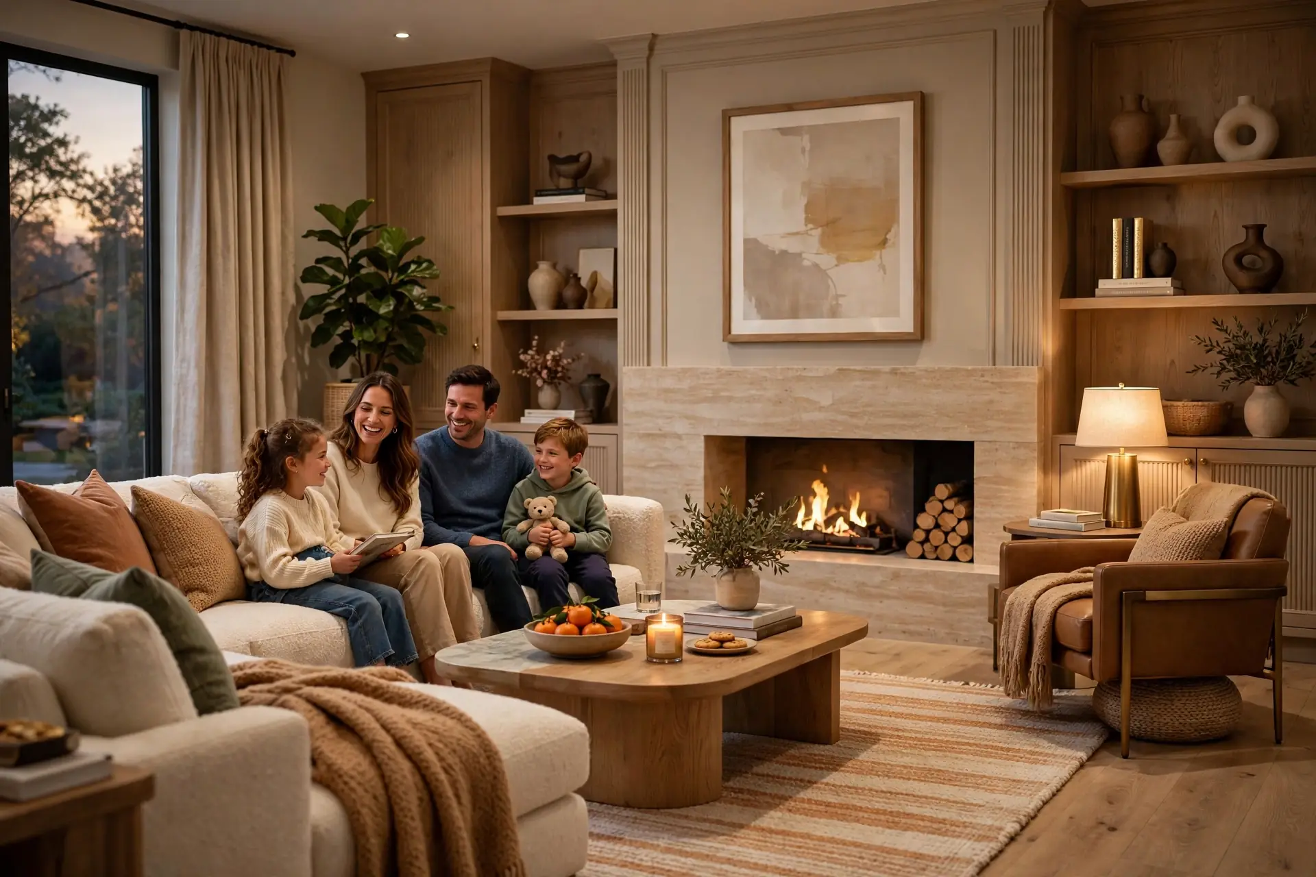Warm living room in a DHA Lahore house